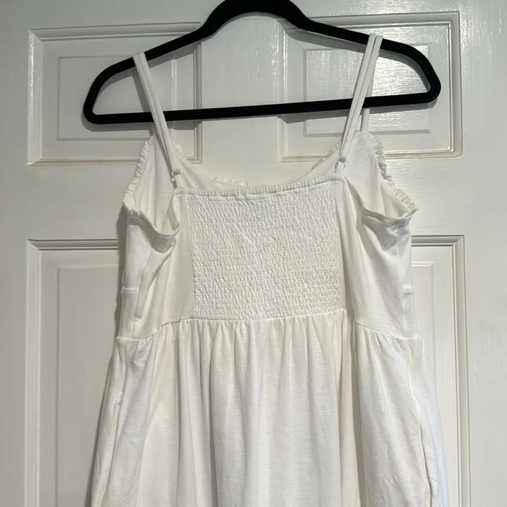 Old Navy Large Dress White With Pockets And Adjustable Straps - Picture 4 of 4